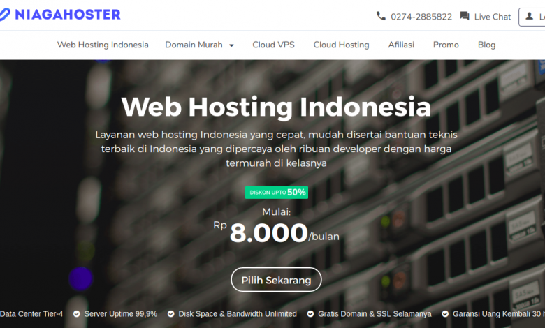 Cara order hosting dan domain di Niagahoster
